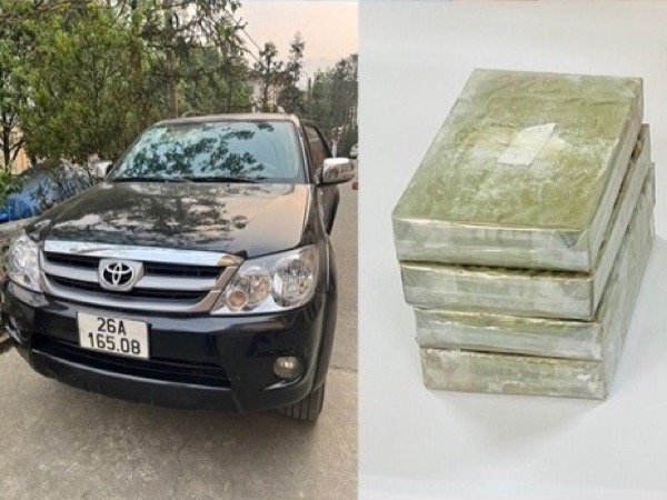 Công an chặn xe Fortuner chở ma túy liên tỉnh, phát hiện cả kíp mìn và thuốc nổ