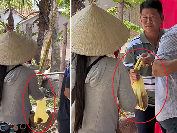 Người đàn ông dồn cỗ tặng mẹ con chị bán vé số khiến dân mạng ấm lòng