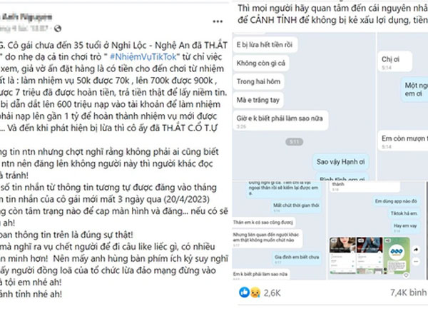 Thực hư thông tin cô gái tự tử vì sập bẫy 'nhiệm vụ TikTok'