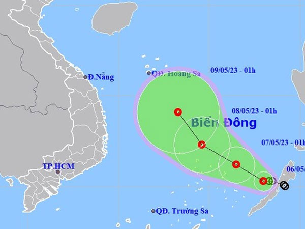 Thông tin mới về áp thấp nhiệt đới trên Biển Đông