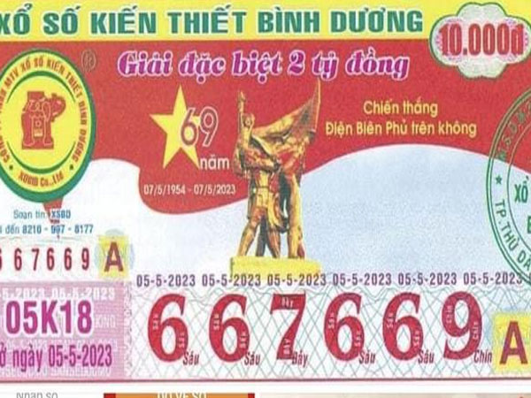 Công ty xổ số Bình Dương xin lỗi vì in sai thông tin lịch sử trên vé số