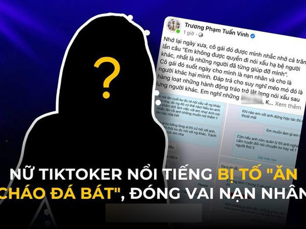 Một nữ TikToker nổi tiếng bị quản lý cũ tố 'ăn cháo đá bát', đóng vai nạn nhân đi nói xấu người khác