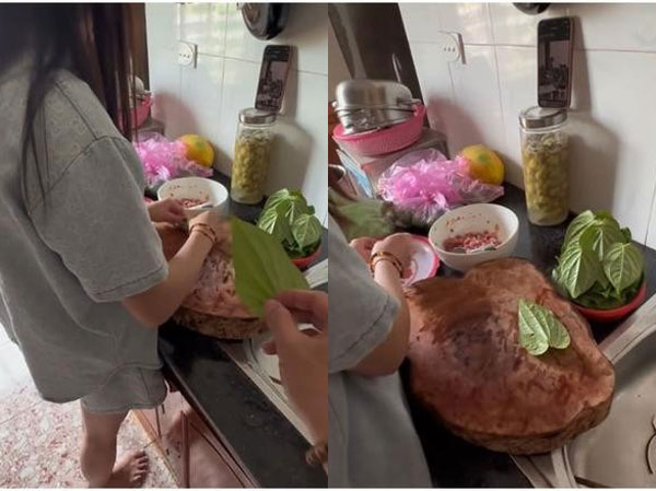 Được ngày đẹp trời vợ xuống bếp đãi món thịt bò lá lốt, chồng hí hửng xuống xem thì suýt ngã ngửa khi thấy cảnh này