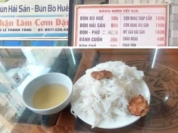Suất bún 2 miếng chả giá 35.000 đồng ở Sầm Sơn: Cơ quan chức năng nói gì?