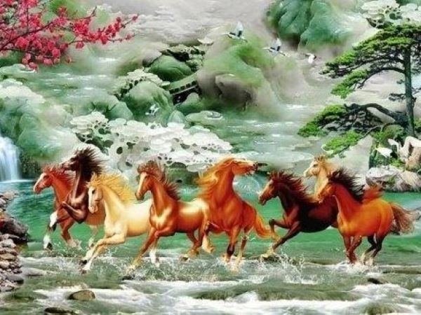Ý nghĩa tranh 'mã đáo thành công', tại sao luôn có một con ngựa quay đầu?