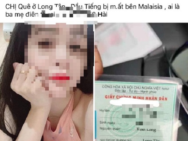 Xôn xao tin nữ lao động chết ở Malaysia không tìm được người thân