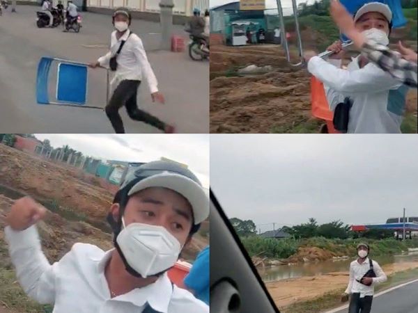 Nam thanh niên chặn đường, ném vỡ kính xe cứu thương hối hận, xin tha thứ?