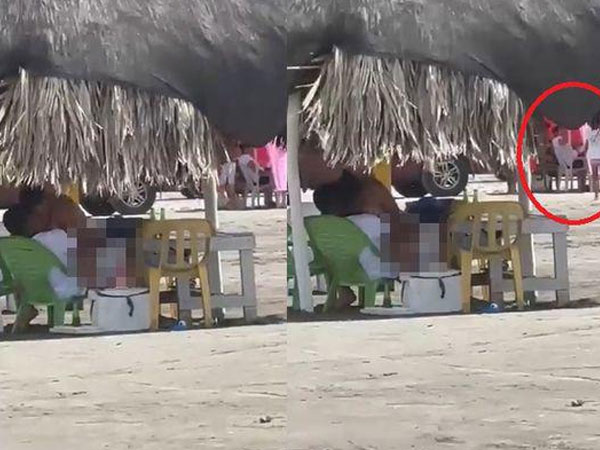 Đôi nam nữ 'chơi bập bênh' trên bãi biển, nhiều người phẫn nộ vì trẻ em ở xung quanh