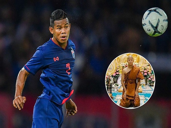 Hai tuyển thủ Thái Lan bất ngờ xuống tóc đi tu trước loạt trận FIFA Days