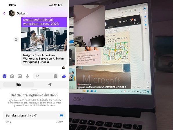 Khó chịu vì Điểm danh trên Facebook Messenger khiến nhầm lẫn khi gửi ảnh