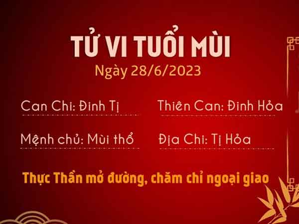 Tử vi thứ 4 ngày 28/06/2023 của 12 con giáp: Ngọ tiền bạc hanh thông, Mùi chăm chỉ ngoại giao