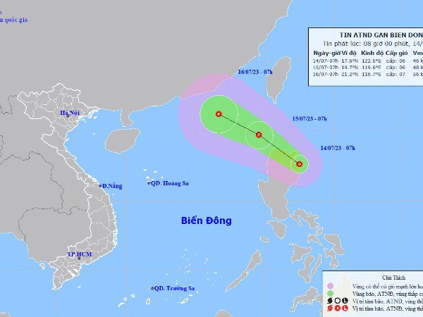 Biển Đông chuẩn bị đón cơn áp thấp nhiệt đới thứ 2 trong năm 2023