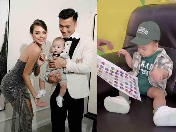 Vợ Tây Bùi Tiến Dũng rèn luyện cho quý tử thói quen đọc sách từ còn nhỏ