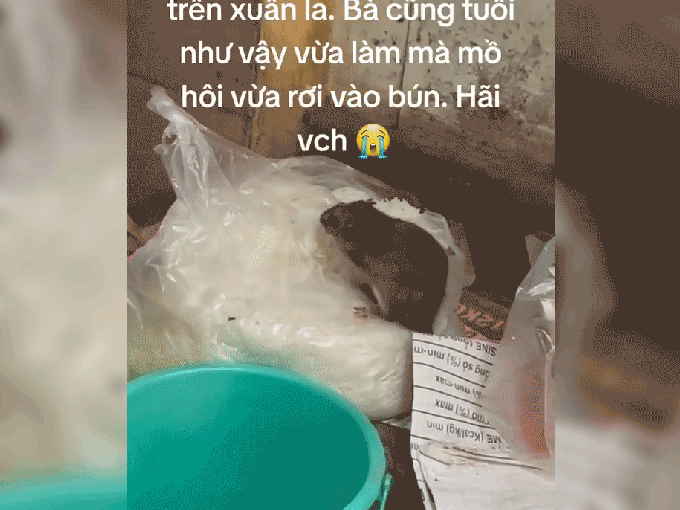 Sự thật đoạn clip chuột chễm chệ trên túi bún chuẩn bị bán cho thực khách
