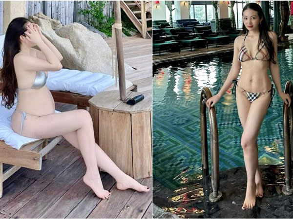 'Cô dâu 200 cây vàng' ở Nam Định bầu lần 3, tung ảnh che ngực, khoe bụng tròn đẹp như nữ thần