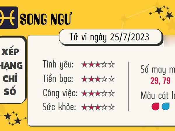 Tử vi 12 cung hoàng đạo hôm nay - thứ 3 ngày 25/7/2023: Song Ngư mâu thuẫn, Bảo Bình hiệu suất cao