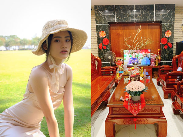 Cận cảnh bên trong cơ ngơi gia đình Hoa hậu Ý Nhi tại Bình Định, 1 chi tiết hé lộ sở thích của nàng hậu