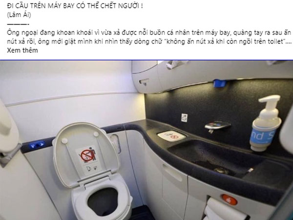 Rộ tin bồn cầu trên máy bay có thể gây nguy hiểm cho người sử dụng, nhân viên hàng không đưa ra lời trần tình