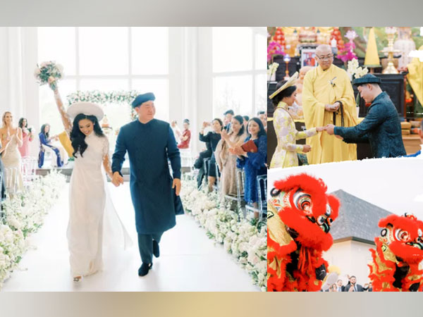 Hôn lễ truyền thống cùng màn múa lân đặc biệt của nàng dâu Việt trên đất Mỹ