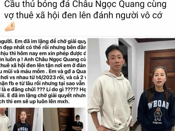 Cầu thủ Châu Ngọc Quang nói gì khi bị tố thuê xã hội đen đánh người vô cớ?