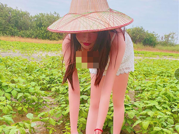 Đỏ mặt trước kiểu mặc khoe body của các hot girl khi làm ruộng