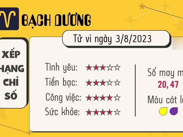 Tử vi 12 cung hoàng đạo hôm nay - thứ 5 ngày 03/8/2023: Bạch Dương liều lĩnh, Thiên Bình tốt bụng