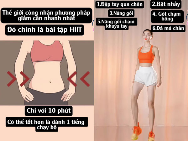 Giảm mỡ toàn thân chỉ với bài tập 3 phút 6 động tác siêu đơn giản mỗi ngày