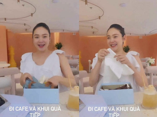 Minh Hằng tăng cân, mũi nở to 'phá nét' ở tháng cuối thai kỳ, háo hức 'đập hộp' quần áo đón con trai