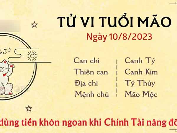Tử vi 12 con giáp hôm nay - thứ 5 ngày 10/08/2023: Mão biết chi tiêu, Ngọ xích mích