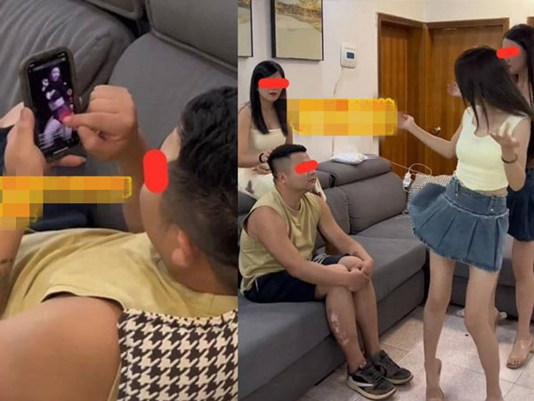Thấy chồng ngắm gái xinh, vợ thuê hẳn 2 người đẹp tới nhảy múa mua vui