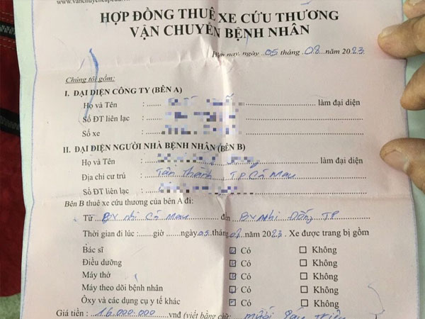 Bị chặt chém 16 triệu đồng tiền xe cấp cứu, cha phải bỏ xác con vào thùng xốp đưa về quê