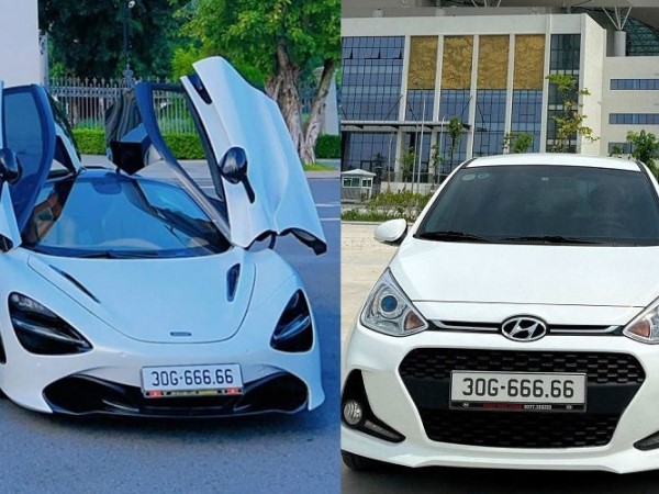 McLaren 720S hơn 20 tỷ định danh biển 'ngũ quý 6' của Hyundai i10?