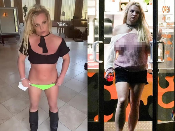Britney Spears chán nản, không mặc nội y, quần áo luộm thuộm ra đường sau ly hôn
