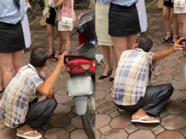Xác minh vụ việc người đàn ông nhìn dưới váy phụ nữ trên phố Phan Đình Phùng - Hà Nội
