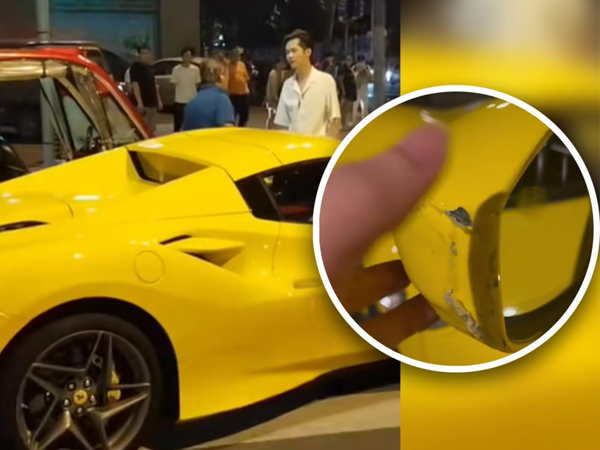Cụ ông đi xe ba bánh làm xước chiếc Ferrari tiền tỷ và phản ứng của tài xế khiến nhiều người xúc động
