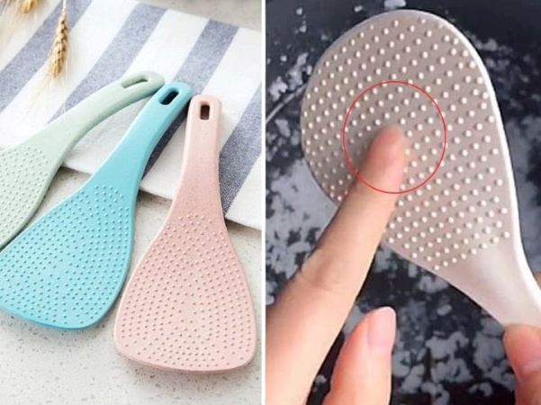 Công dụng của chiếc lỗ trên muôi xới cơm