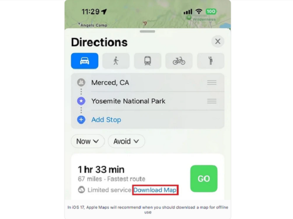 iOS 17 bổ sung tính năng lưu bản đồ cho Apple Maps