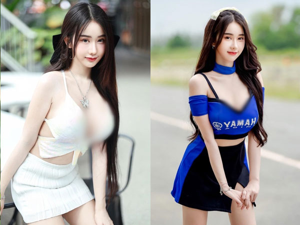 Ngượng đỏ mặt hot girl diện đồ khoét sâu trễ nải khoe vòng 1