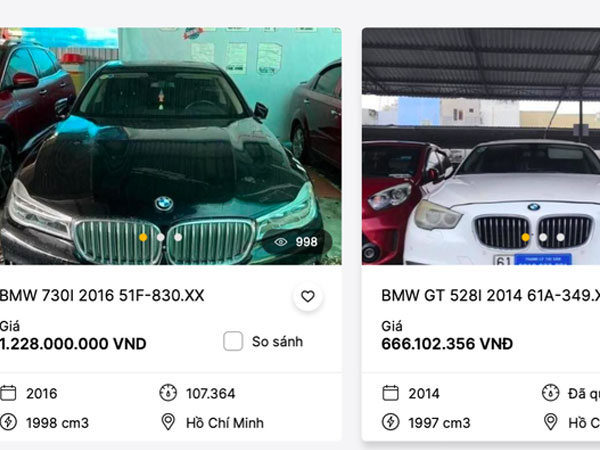 Hàng loạt ngân hàng bán thanh lý ô tô với giá rẻ