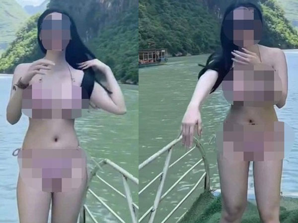 Hà Giang lên tiếng về nữ du khách mặc bikini gây tranh cãi trên sông Nho Quế