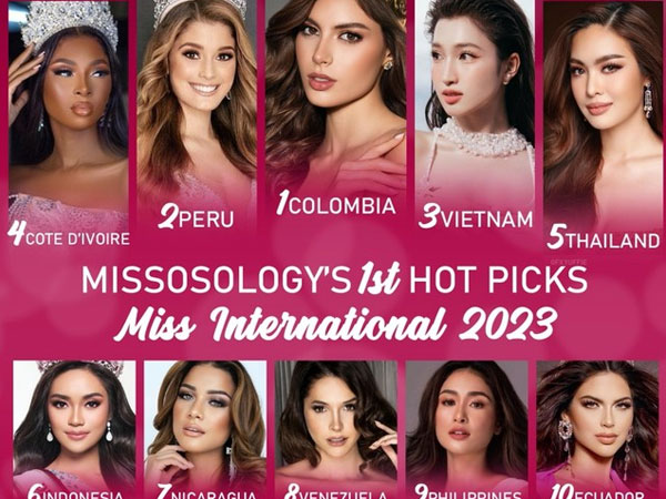 Á hậu Phương Nhi được chọn vào Top 3 bảng xếp hạng dự đoán Miss International 2023