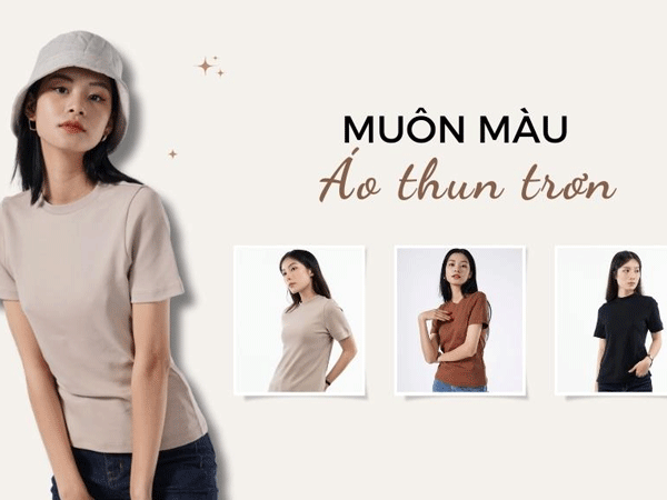 Áo phông trơn và các mẹo phối áo thun đơn giản