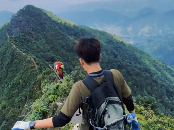 Khung cảnh đáng sợ khi đi trên sống lưng khủng long Tà Xùa khiến nhiều người xem clip thôi đã thấy 'tim đập chân run'
