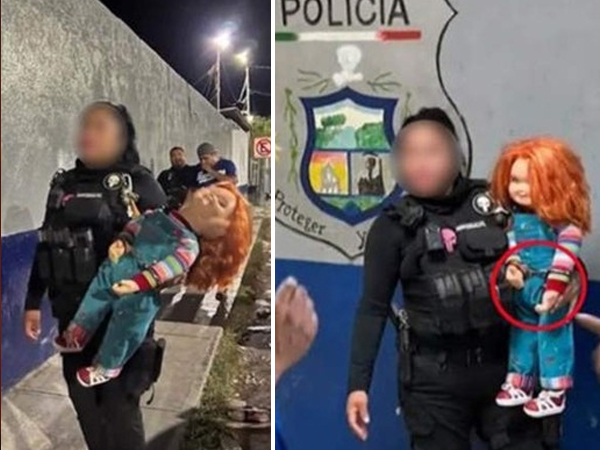 Búp bê khổng lồ bị bắt vì khủng bố người dân ở Mexico