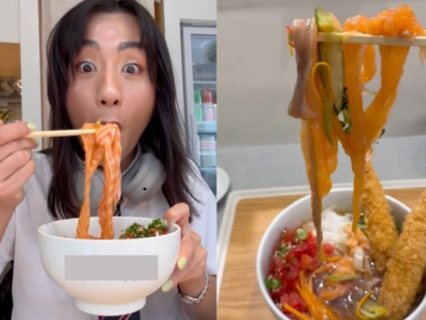 Hai món độc lạ được giới trẻ Châu Á săn lùng nhất hiện nay: mì làm từ sợi cá hồi, cà phê uống bằng đá tảng
