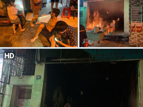 Giải cứu 4 người mắc kẹt trong ngôi nhà cháy lớn