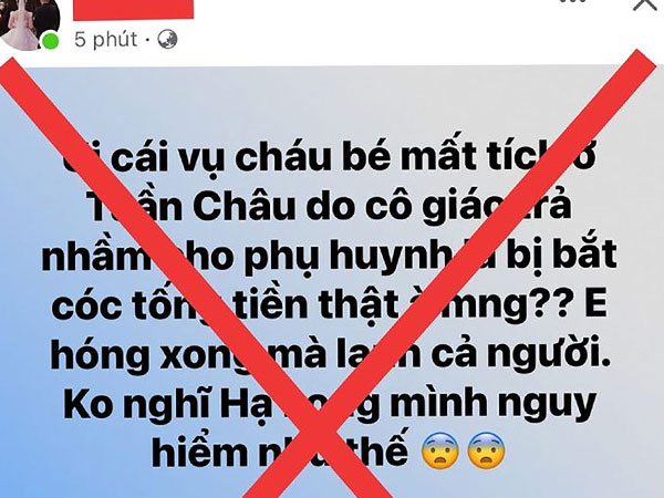 Thông tin bắt cóc cháu bé ở Hạ Long là giả, 'phụ huynh nhờ đón nhầm con'