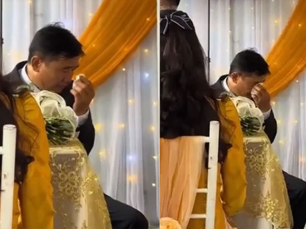 Người bố không dám nhìn thẳng, òa khóc khi tiễn con gái về nhà chồng