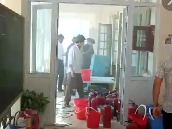 Cháy tại một trường tiểu học ở Hà Nội