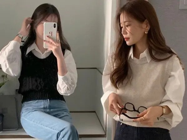 Áo gile len là kiểu áo mà nàng công sở rất nên sắm trong mùa lạnh
